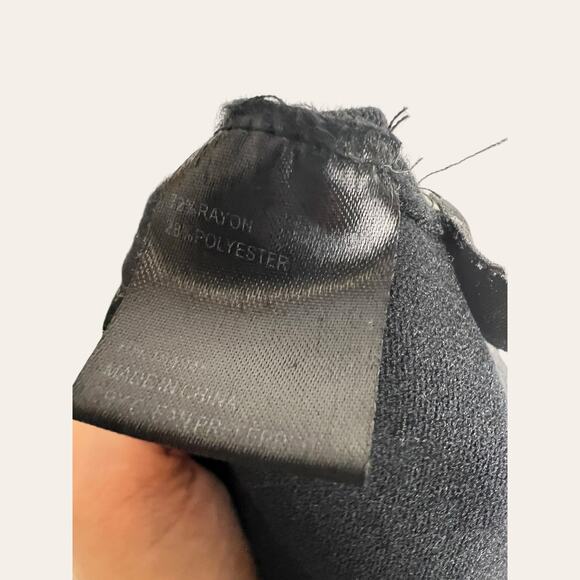 Toccin Blake Striped Ribbed Black Brown Turtleneck Sweater Dress Size S - Picture 14 of 15